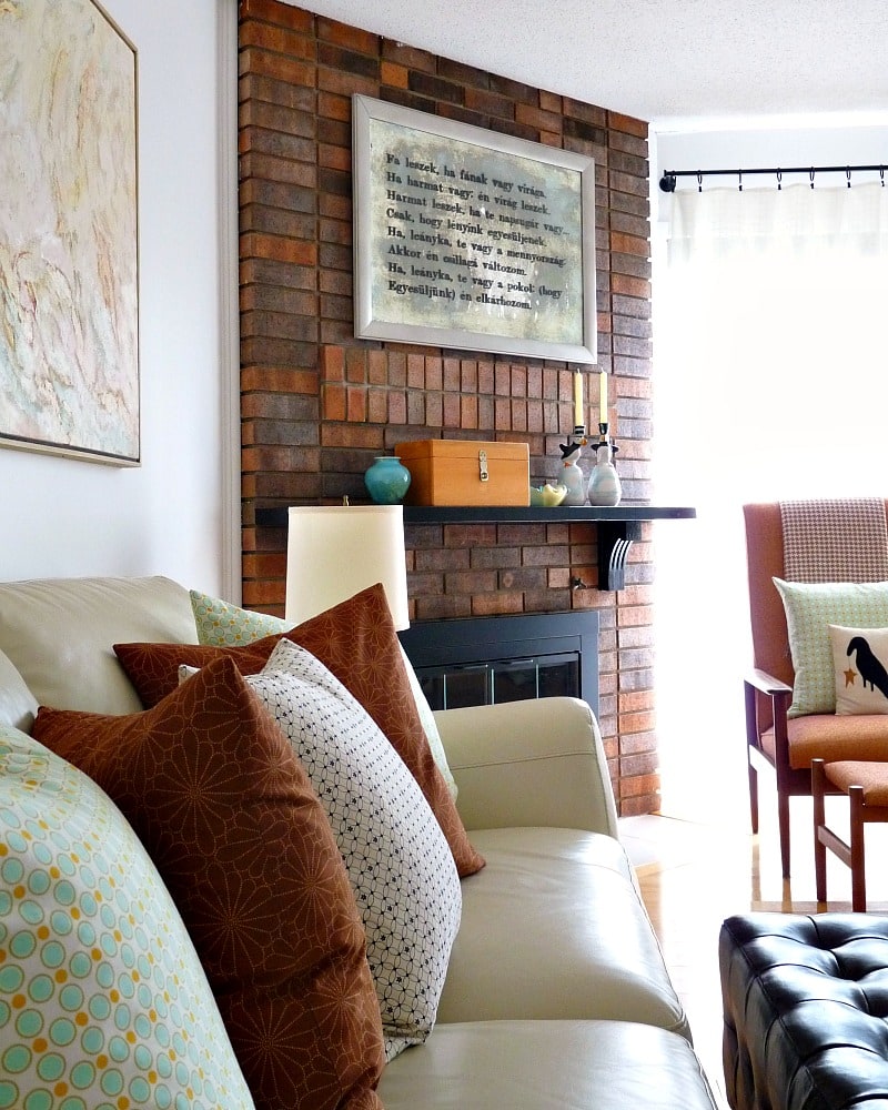 How to Antique, Stencil and Frame an Old Bathroom Mirror to Turn it into Art