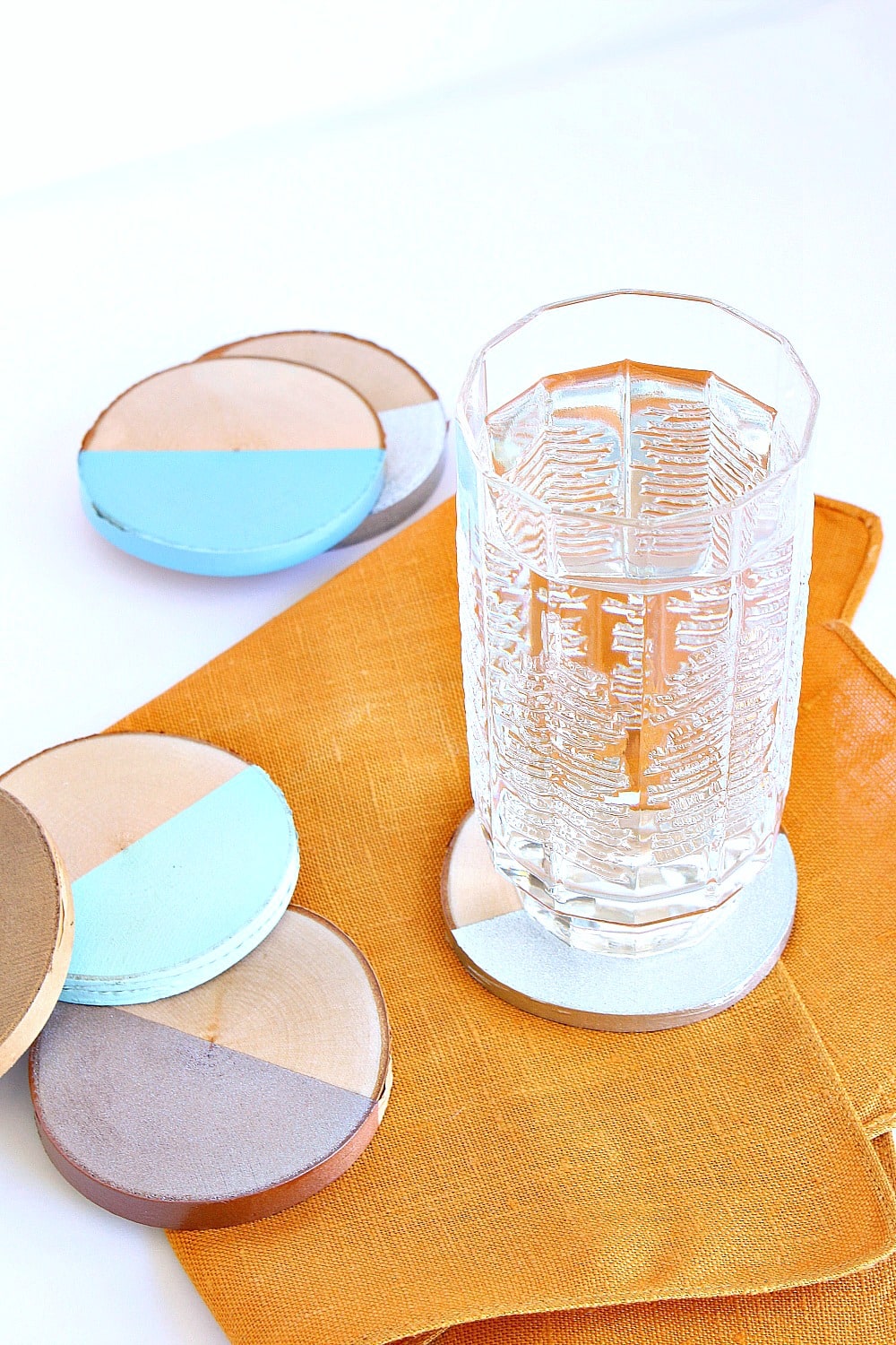 Dipped DIY Birch Slice Coasters