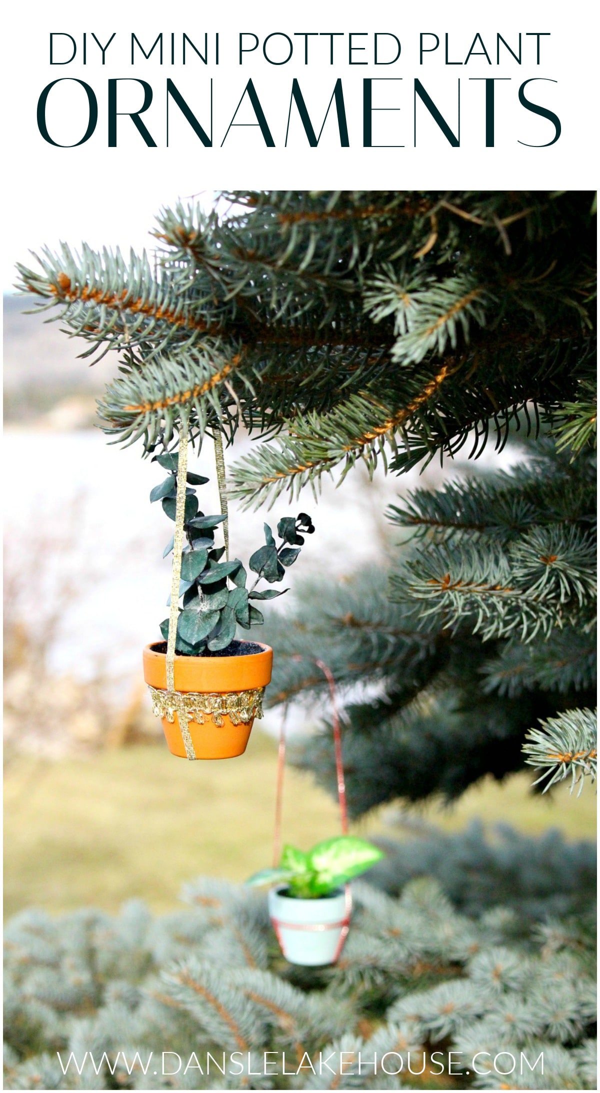 DIY Mini Potted Plant Holiday Ornament