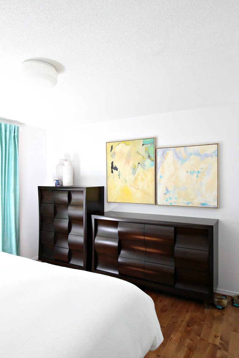 Peaceful Bedroom Decor Makeover with Muted Pastels