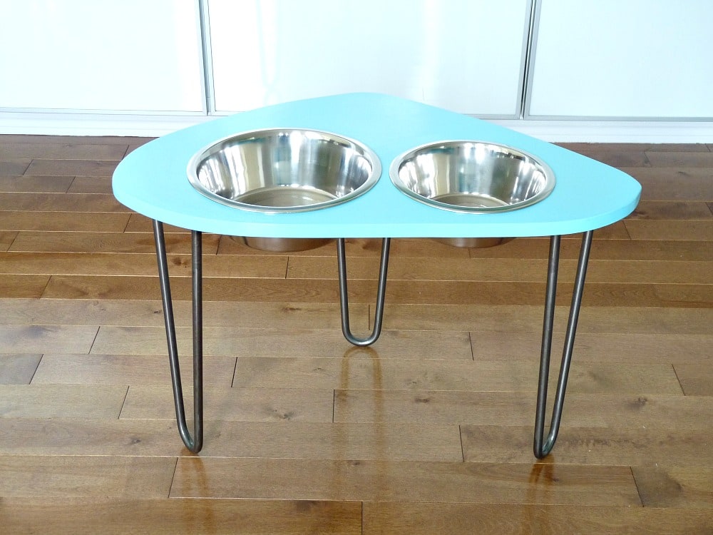 MID-CENTURY MODERN ATOMIC DOG BOWL STAND DIY