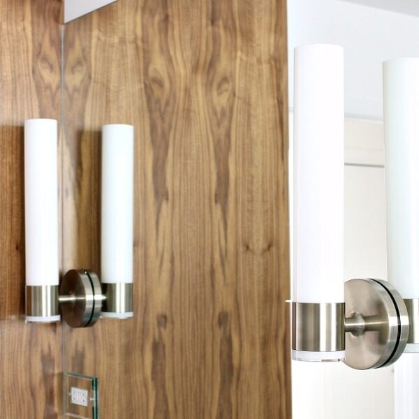 HOW TO MOUNT SCONCES ON MIRROR
