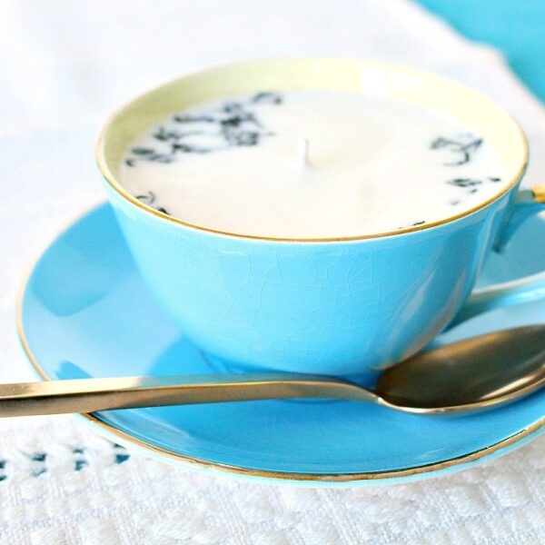 EASY DIY SOY TEA CUP CANDLE