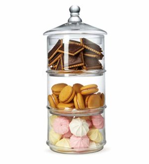 STACKED GLASS JARS