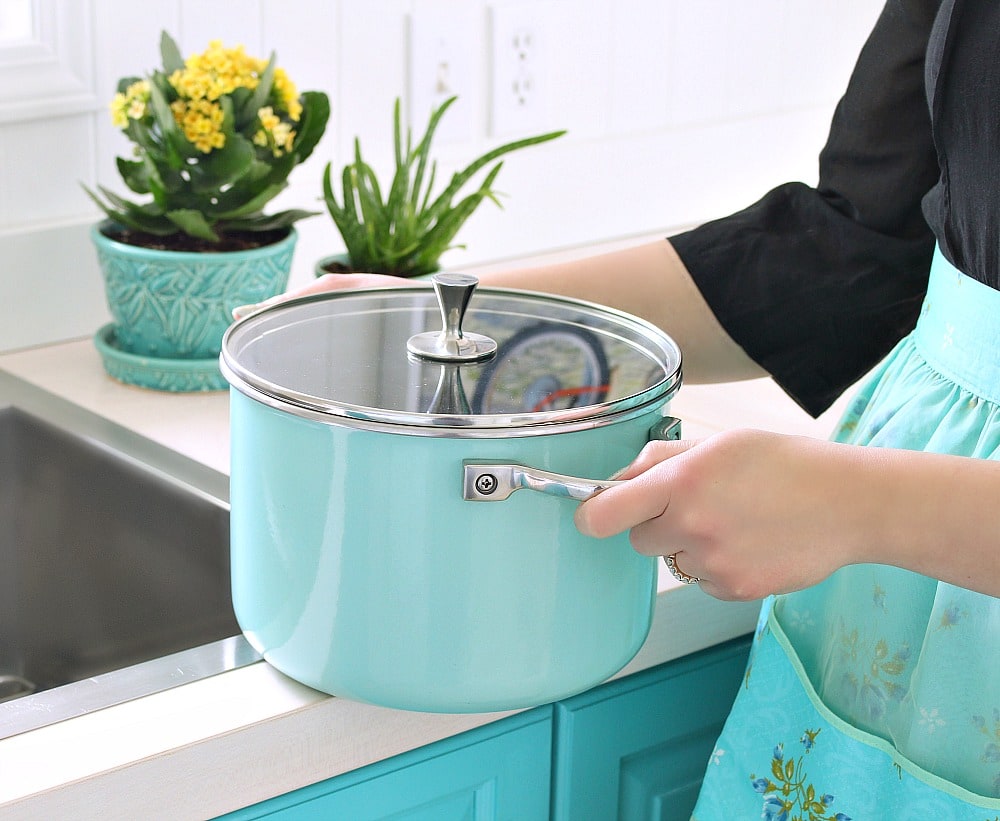 The Kitchen Needed More Turquoise | Turquoise Pots and Pans