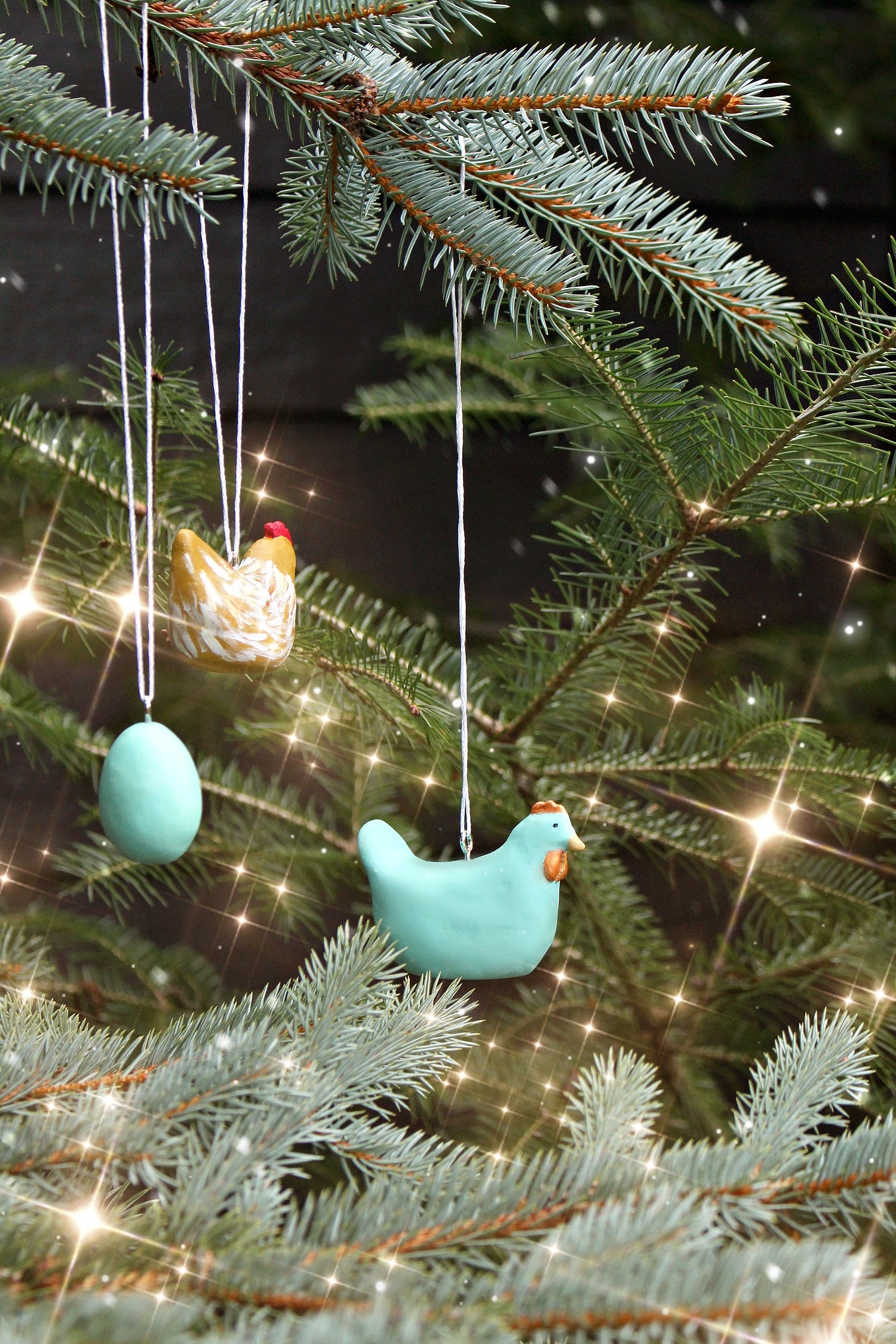 DIY Chicken Christmas Ornament