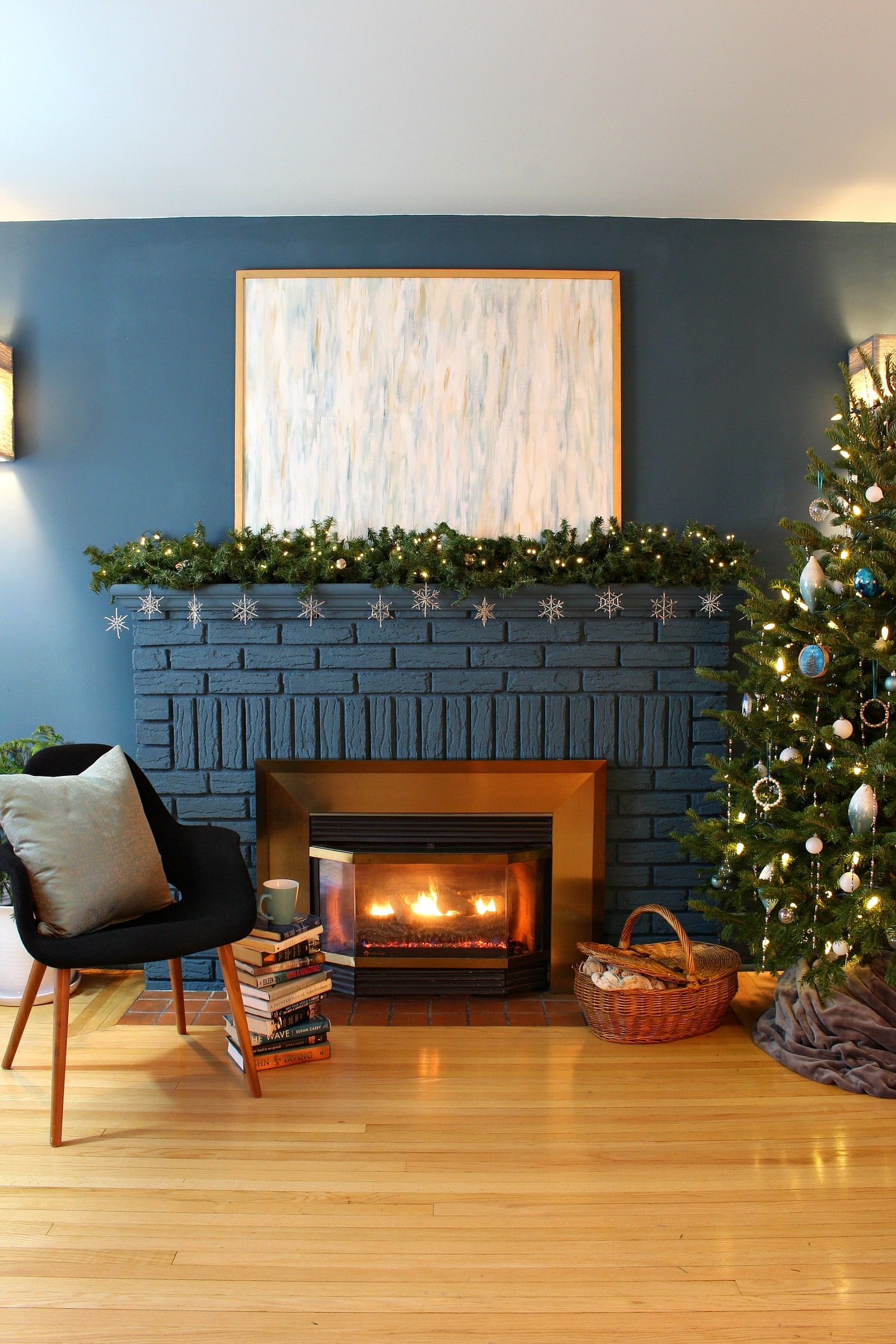 Winter Mantel Decor After Christmas
