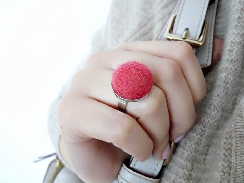 How to Make DIY Felted Wool Ball Rings