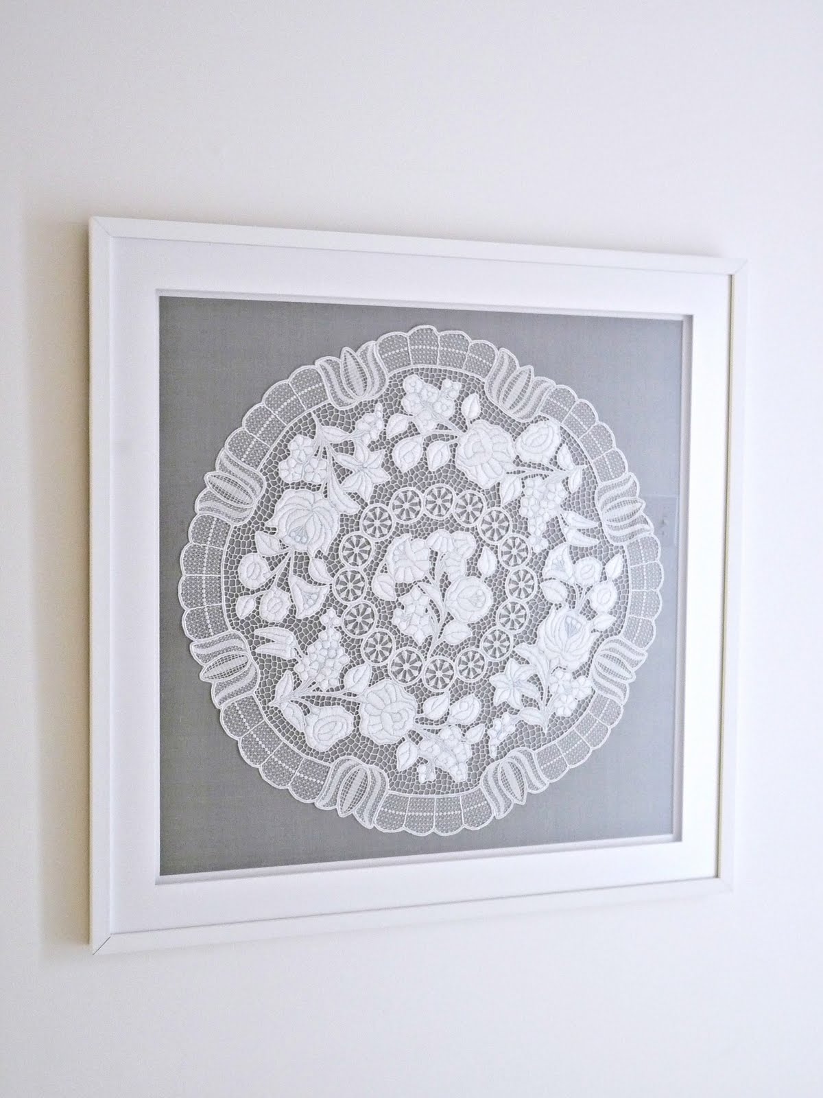 How to Frame Hungarian Embroidery or Doily for a Modern Look