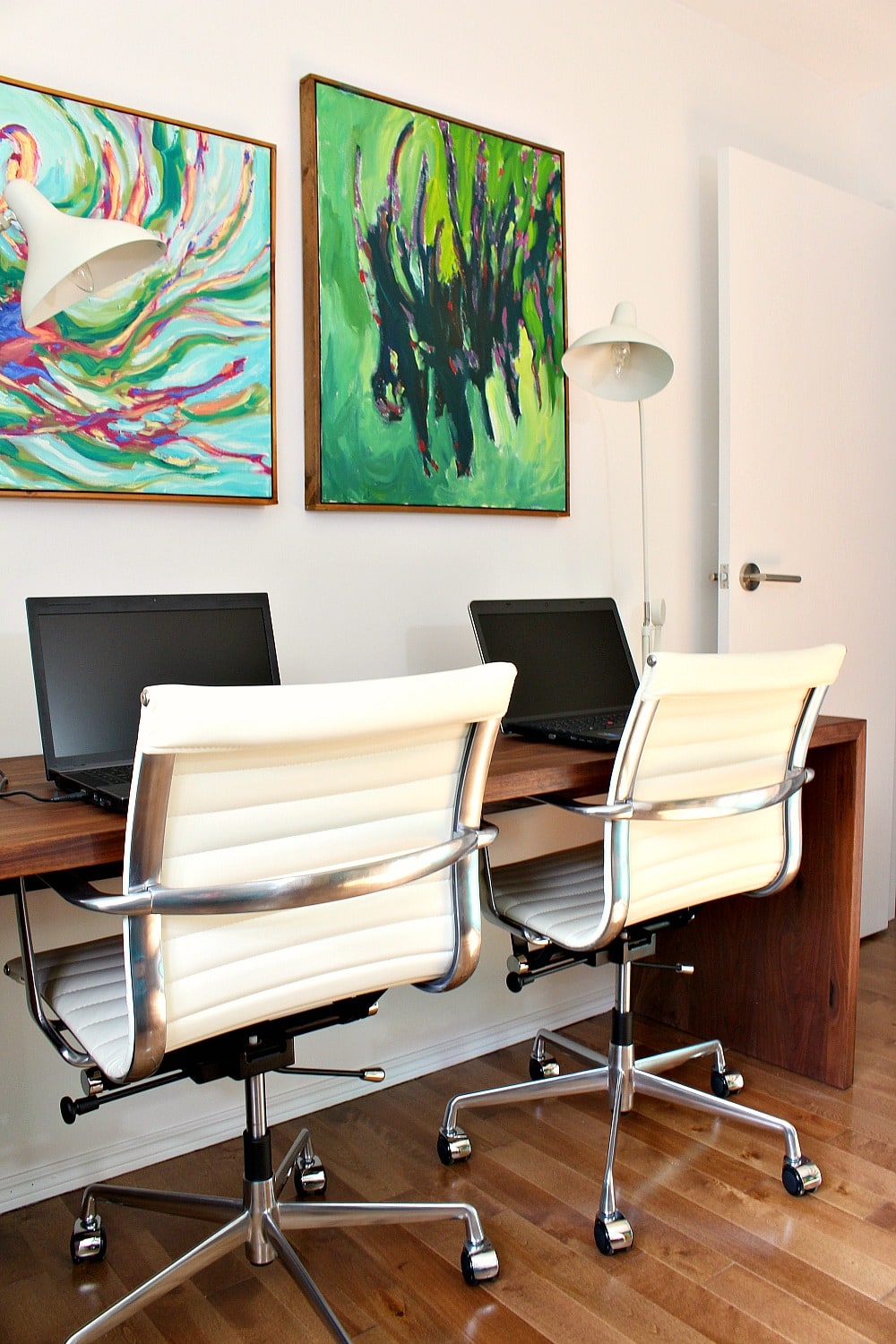 Colorful, Mid-Century Modern Inspired Office Makeover